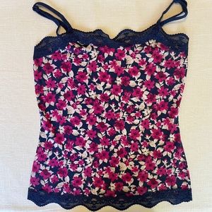 Ann Taylor Floral and Lace Tank Size Small